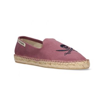 Mocassin violet brodé pirate