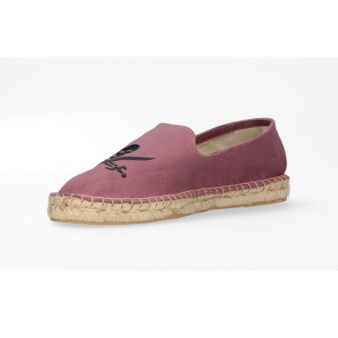 Mocassin violet brodé pirate