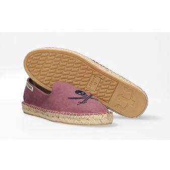 Copete roxo com bordado de pirata