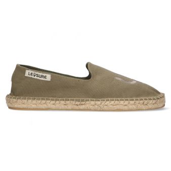 Mocassin kaki brodé trident