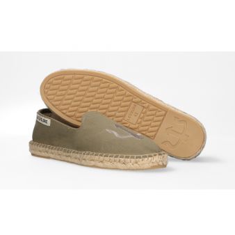 Mocassin kaki brodé trident