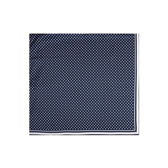 Blue scarf with polka dots