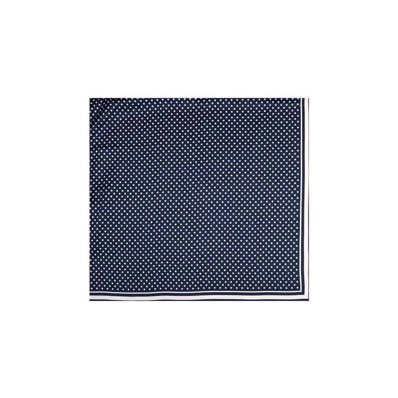 Blue scarf with polka dots