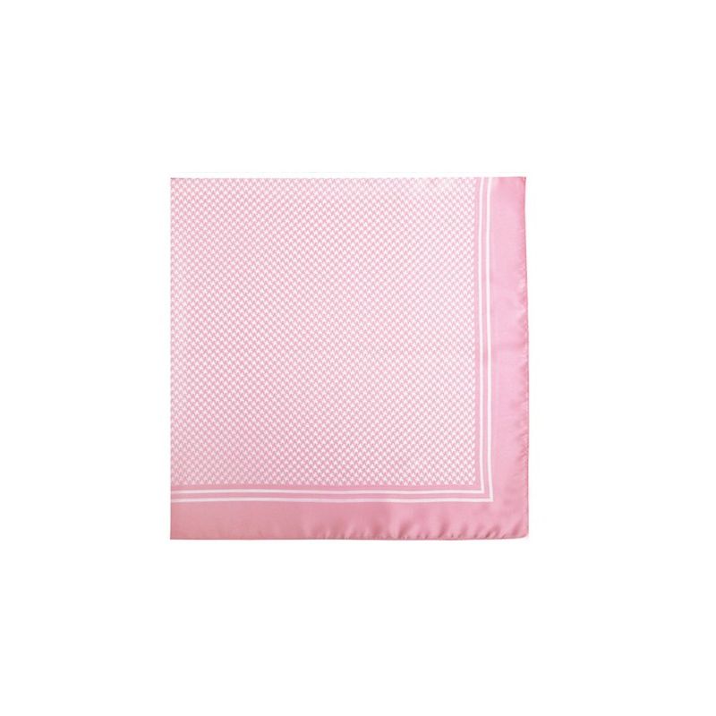 Foulard à motif pied-de-poule rose