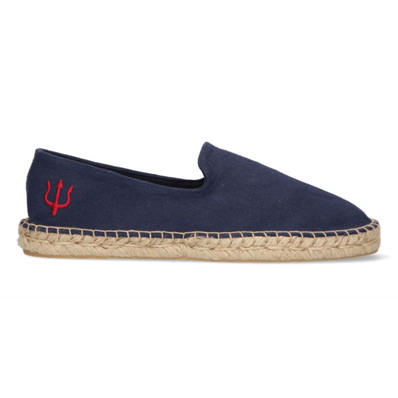 Mocassin en toile de jute marine
