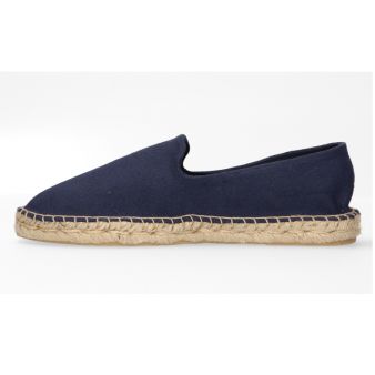 Mocassin en toile de jute marine