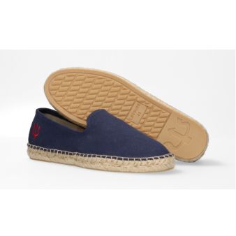 Mocassin en toile de jute marine