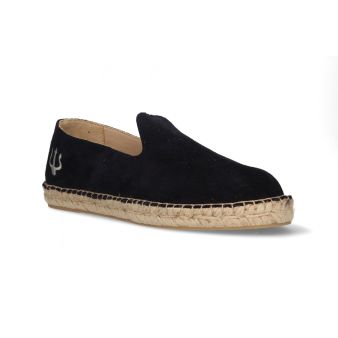 Mocassin bleu brodé