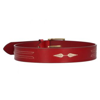 Ceinture vaquetilla avec motif en cuir