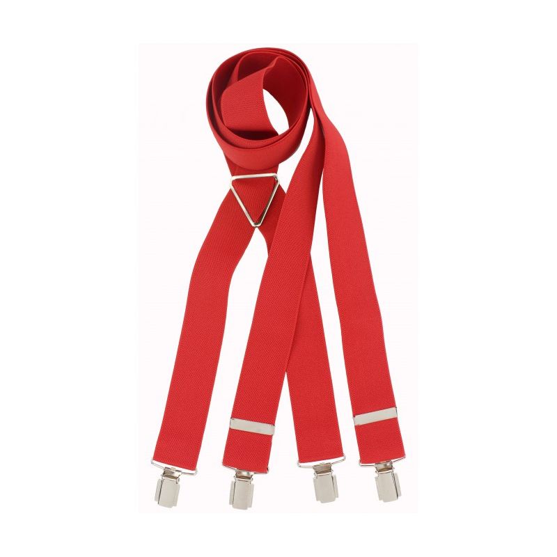 Suspensórios de vestir lisos em vermelho