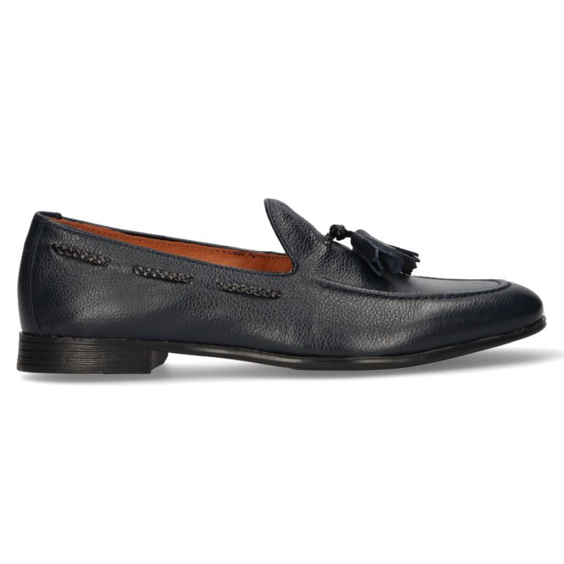 Chaussure à glands bleue