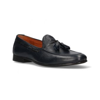 Chaussure à glands bleue