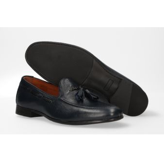 Chaussure à glands bleue