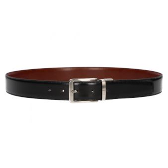 Ceinture réversible noir-cuir