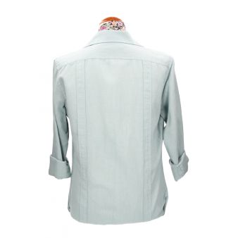 Camisa Cubana verde empolvado