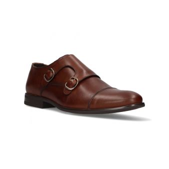 Mocassin double boucle cognac