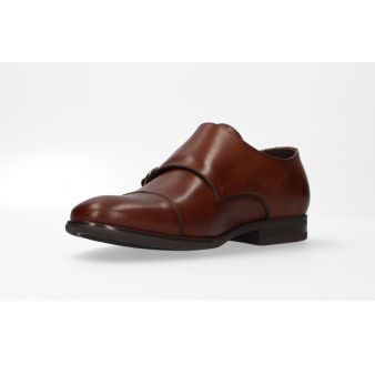 Mocassin double boucle cognac