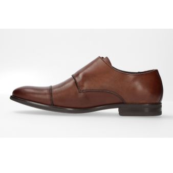 Mocassin double boucle cognac