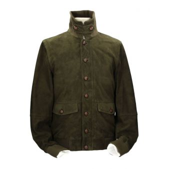 Blouson Sevilla en peau retournée kaki