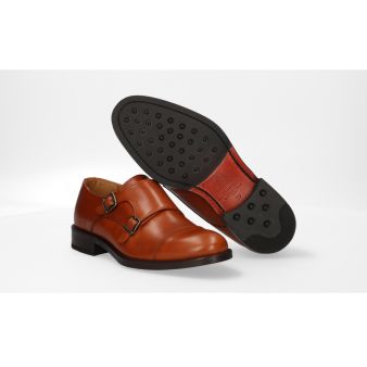 Chaussure double boucle cuir