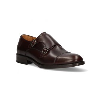 Chaussure double boucle marron