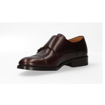 Chaussure double boucle marron
