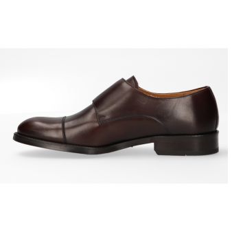 Chaussure double boucle marron