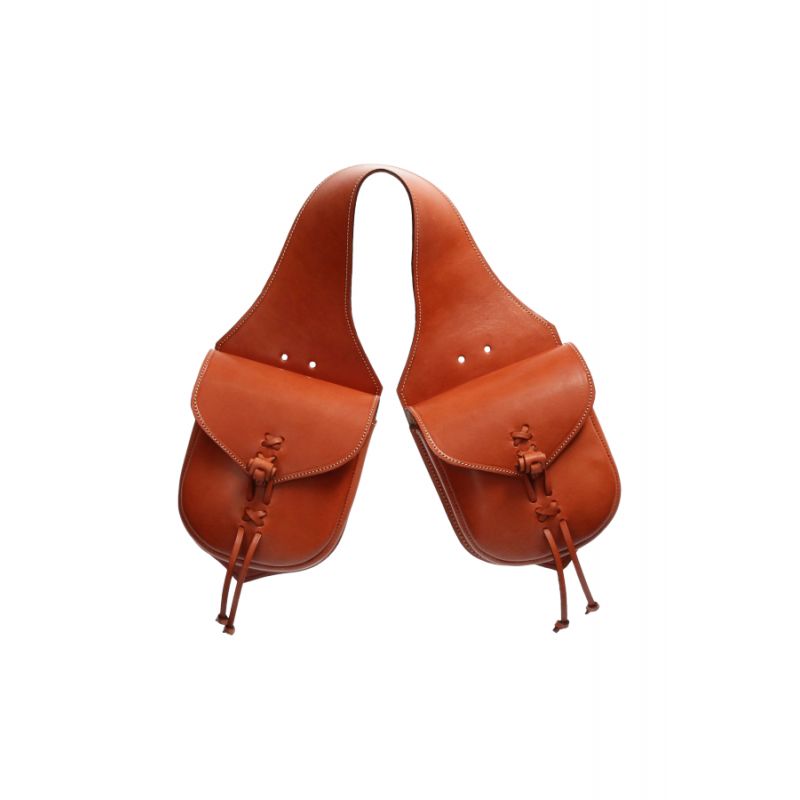 Alforge de couro com fivela vaqueira