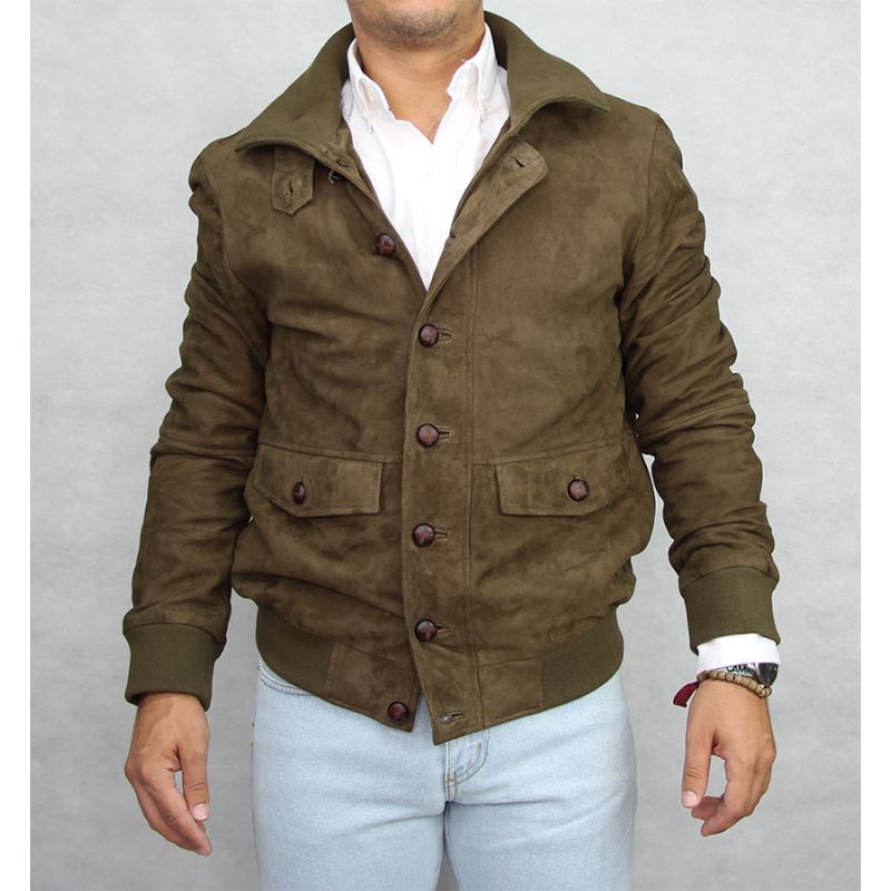 Blouson Sevilla en peau retournée mousse