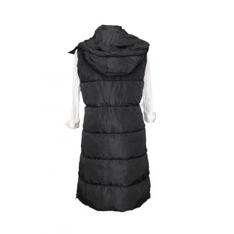 Gilet long matelassé noir