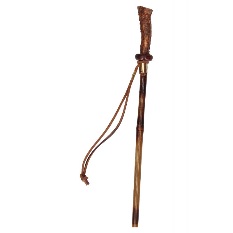Cravache en bambou avec pommeau en corne de cerf