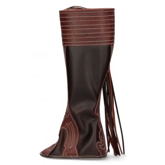 Calfskin walking gaiter with four leaf embellishment Valverde del Camino
