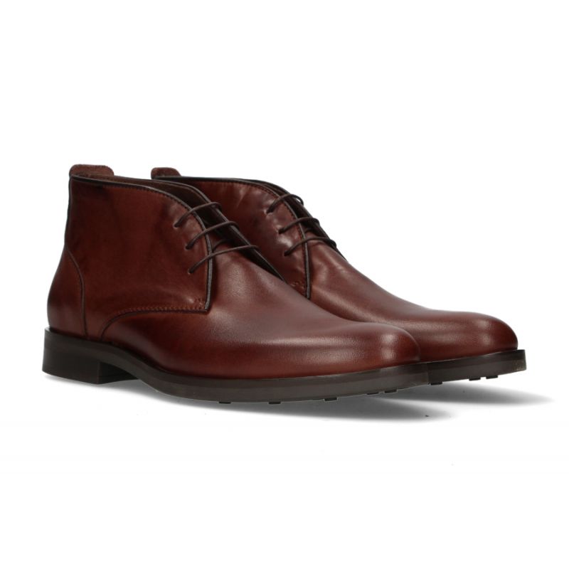Bottine à lacets marron