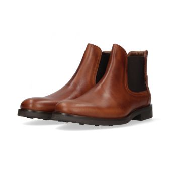 Bottine élastique en cuir