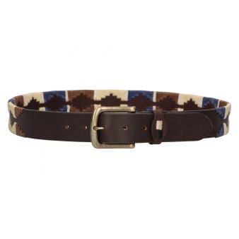 Ceinture brodée blee beige...