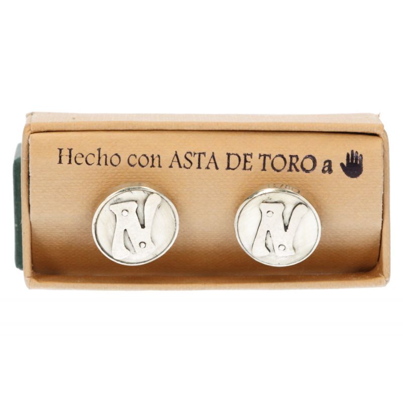 Bouton de manchette lettre N
