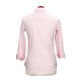 Camisa mulher listra rosa