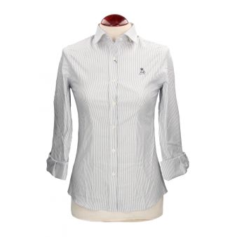 Chemise femme à rayures bleues