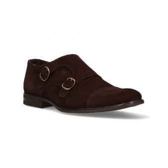 Chaussure double boucle marron