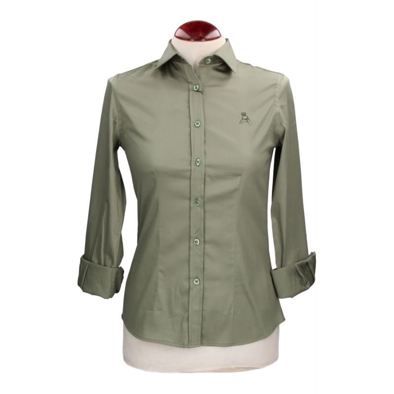 Chemise femme verte