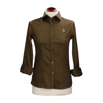 Chemise femme kaki