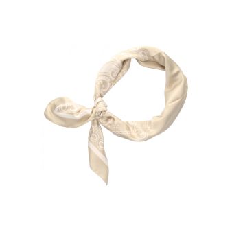 Scarf with beige tone embellishments