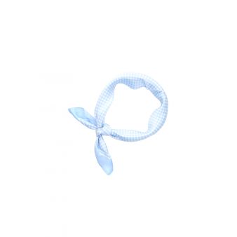 Foulard pied-de-poule bleu ciel