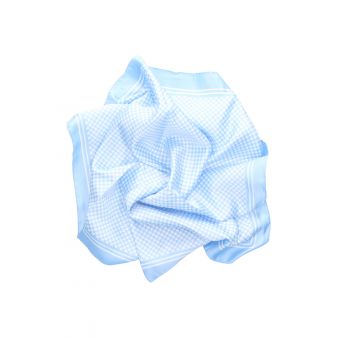 Foulard pied-de-poule bleu ciel