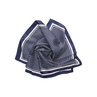 Foulard bleu à pois