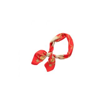 Lenço vermelho com correntes