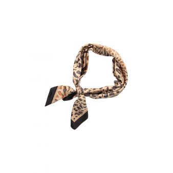 Foulard imprimé animal noir