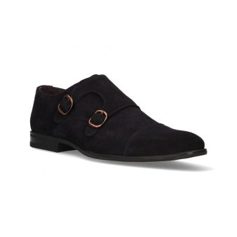 Chaussure double boucle marine