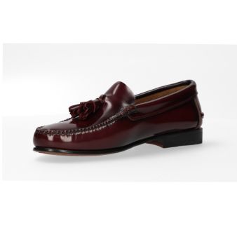 Mocasín borlas burdeos