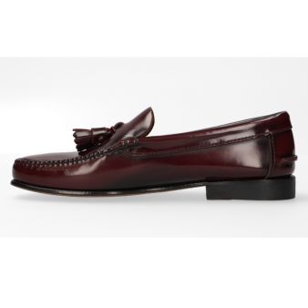 Mocasín borlas burdeos